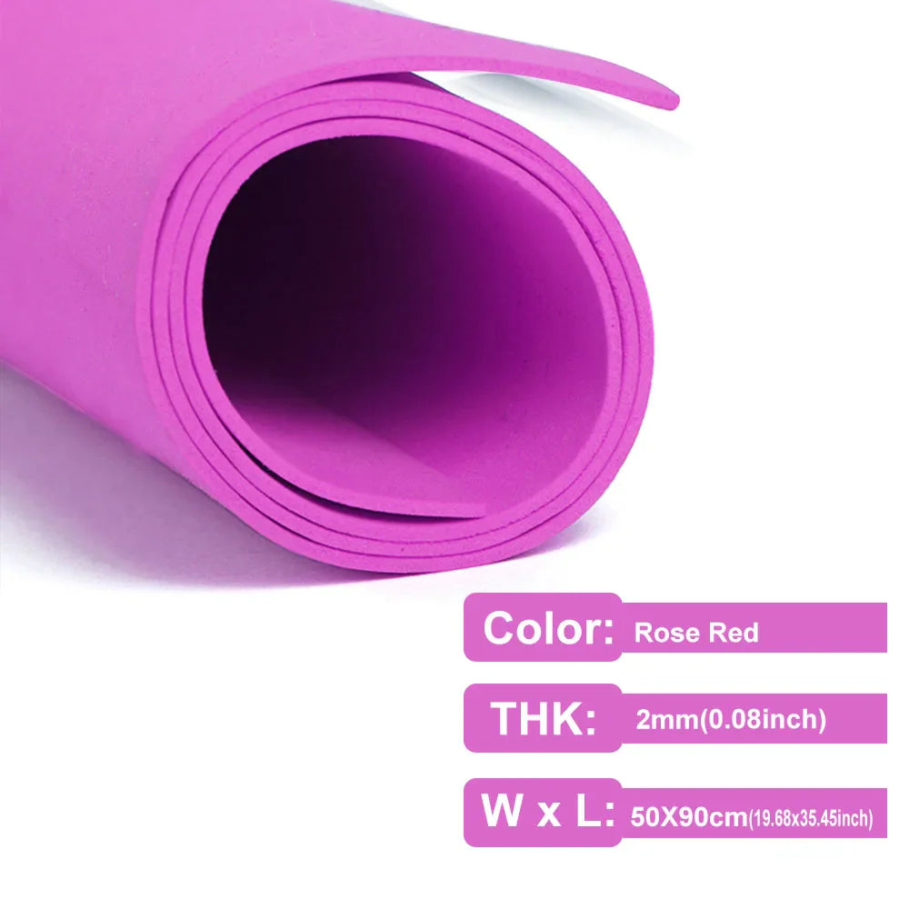 16 Colors EVA Foam Sheets 50x90cm | Colorful Craft Foam for Cosplay and DIY