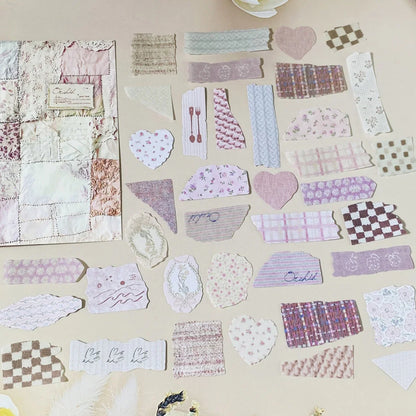 Vintage Paper Sticker Set for Junk Journal | 50-Pack Craft Supplies