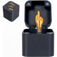 Funny Middle Finger Box Toy | Novelty Desk Decor Gag Gift