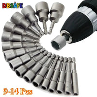 9-14 Piece Hex Socket Nut Driver Set | 5mm-13mm Screwdriver Bit Set