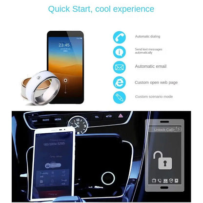 Stainless Steel NFC Smart Ring | Wearable Connect for Android