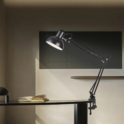 LED Clip Desk Lamp | Eye-Care Folding Long Arm Study & Work Light