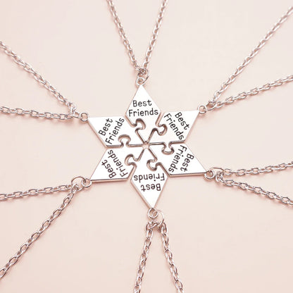 6 Pcs/Set Best Friend Pendant Necklace Set | Friendship Jewelry Gift