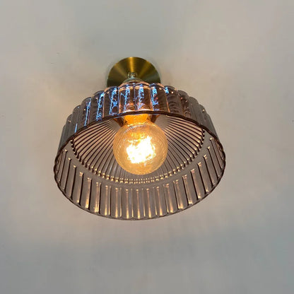 Green Glass Wall Sconce – Art Deco Light for Living Room, Hallway & Bedroom
