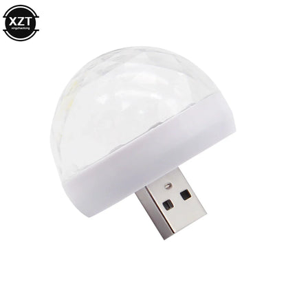 Mini USB RGB Car Atmosphere Light | Music Sync DJ Disco Lamp for Car Home Party