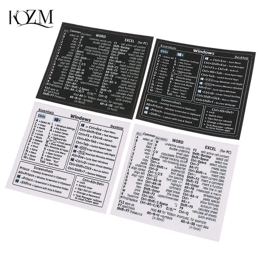 Windows PC Keyboard Shortcut Sticker | Reference Guide for Laptop Desktop