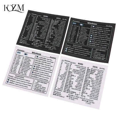 Windows PC Keyboard Shortcut Sticker | Quick Reference Decal for Laptop Desktop