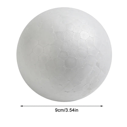6-12cm White Polystyrene Foam Balls for DIY Crafts and Wedding Decor | LEENKEA