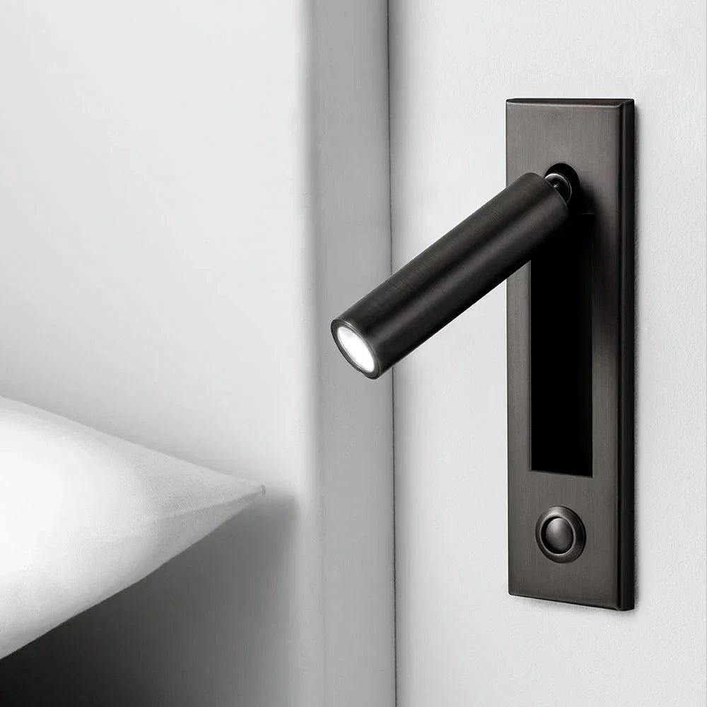 Applique Murale LED, Lampe de Lecture de Nuit, Luminaire de Tête de Lit pour Hôtel, Lampe de Chevet Artistique, Interrupteur à Poussoir, Puce Cree, 220V