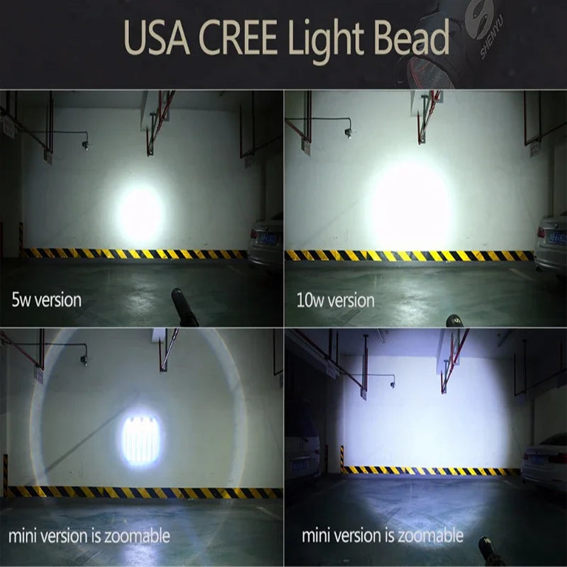 Linterna LED impermeable de aleación de aluminio con mango estilo murciélago – Luz superbrillante