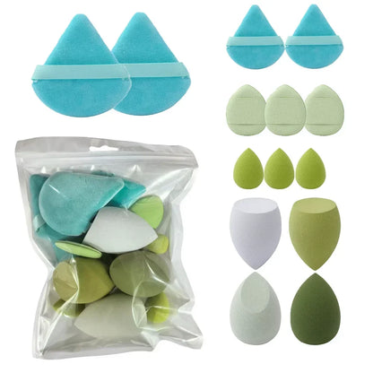 14PCS Makeup Sponge Set | Foundation Blender & Powder Puff Kit