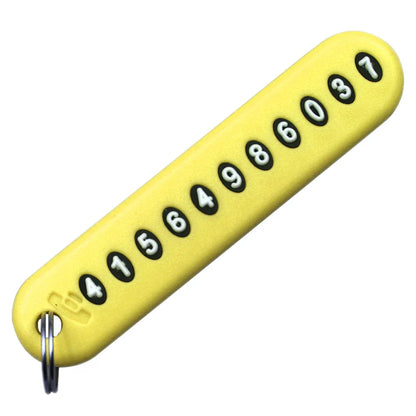 Car Phone Number Keychain | Anti-Lost Key Ring with Number Plate