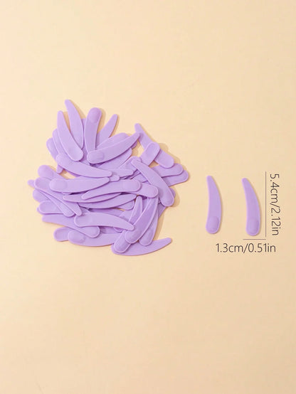 Plastic Face Cream Spoon Set | 50-Pack Crescent Spoons for Skincare