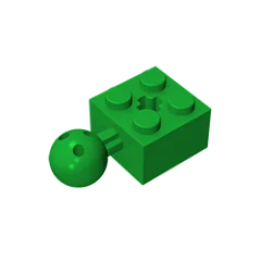 Gobricks GDS-976 Technical Brick Modified 2 x 2 with Ball Joint and Axle Hole | Compatible with Lego 57909
