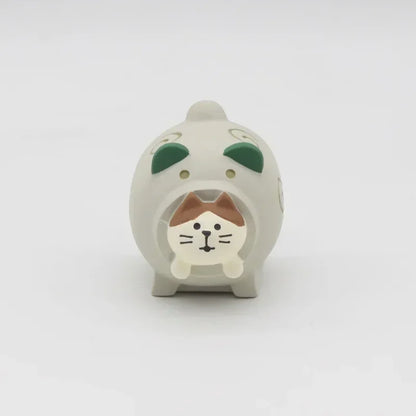 Artisanat de décoration en résine de chat, petite grenouille scène de pluie pour la décoration de bureau, ornements artisanaux, collection de jouets, cadeaux en gros Nouveauté 2024