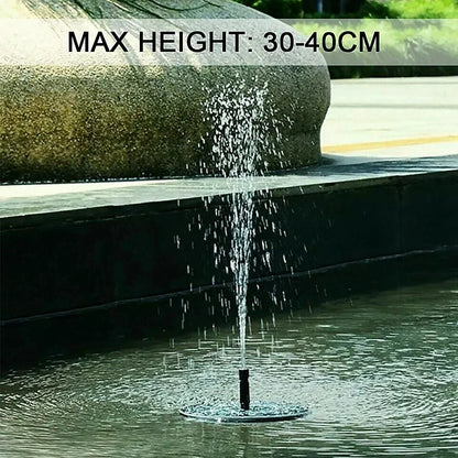 Solar Fountain Pump Floating Bird Bath Water Fountain with 4 Nozzles