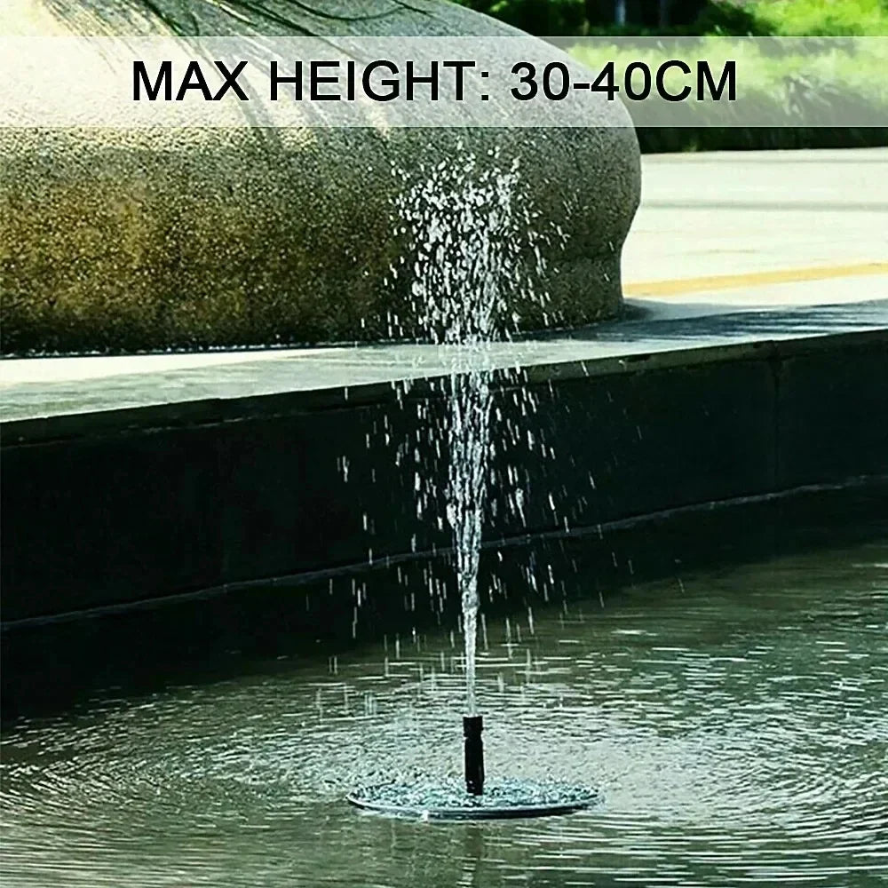 Solar Fountain Pump Floating Bird Bath Water Fountain with 4 Nozzles