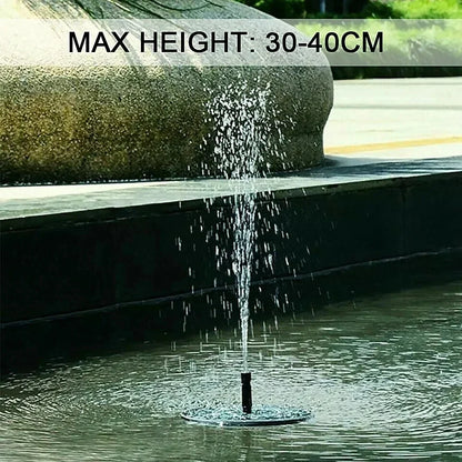 Solar Fountain Pump Floating Bird Bath Water Fountain with 4 Nozzles
