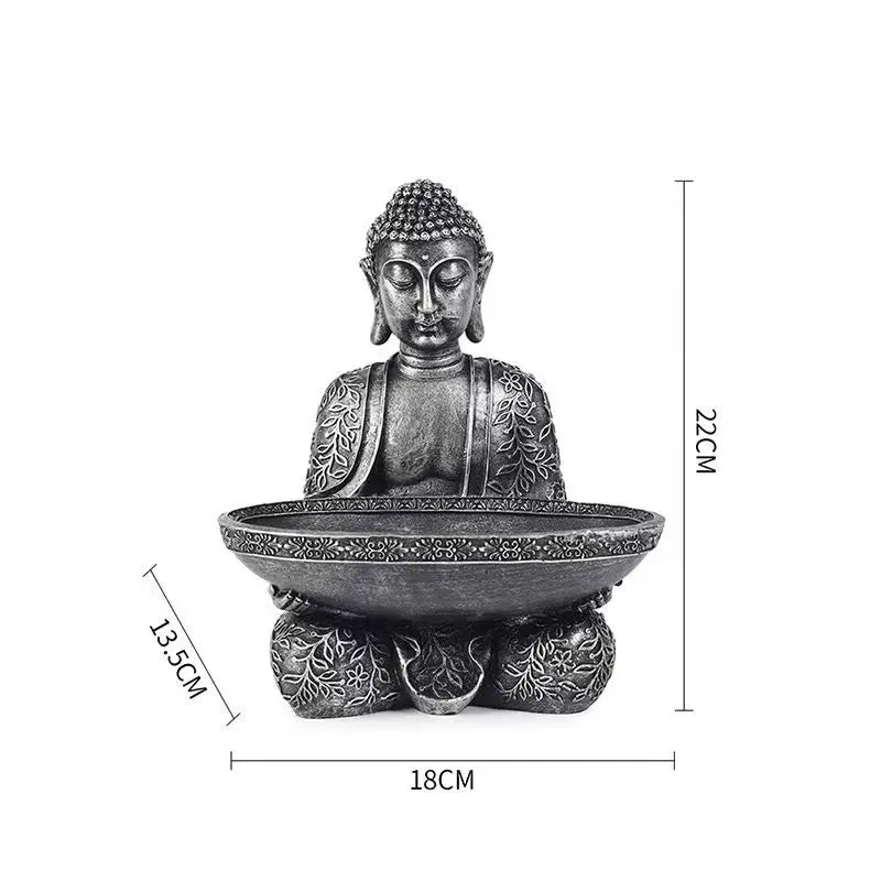 Statue Bouddha Éléphant Thaïlande Bouddha Résine Figurines Bouddhisme Fengshui Hindou Bouddha Assis Figurine Décoration Maison Salon Cadeau