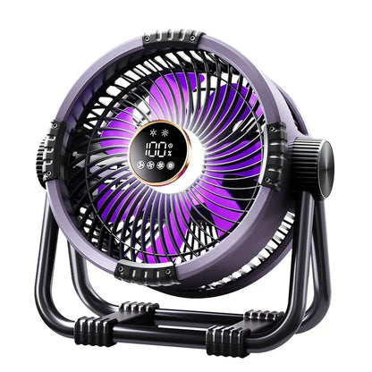Outdoor Essentials | Rechargeable Camping Fan with LED Light & Power Bank | 20000mAh Battery for Extended Use