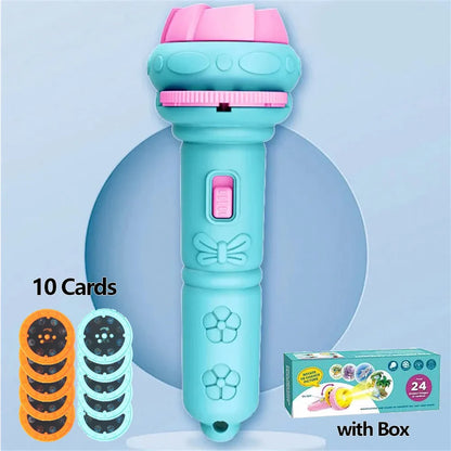 Cartoon Projection Flashlight | 80 Patterns Creative Children Toy Projector