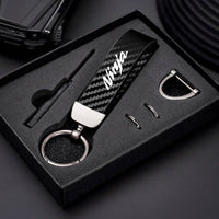 Kawasaki Carbon Fiber Keychain | Microfiber Leather Key Ring for Z400 Z900 Z800 Z750 Z1000 Z650 Z300 ZX10R ZX6R ER6N