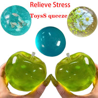 Balle anti-stress pomme verte | Jouet à presser pour TDAH Autisme Jouet sensoriel à rebond lent