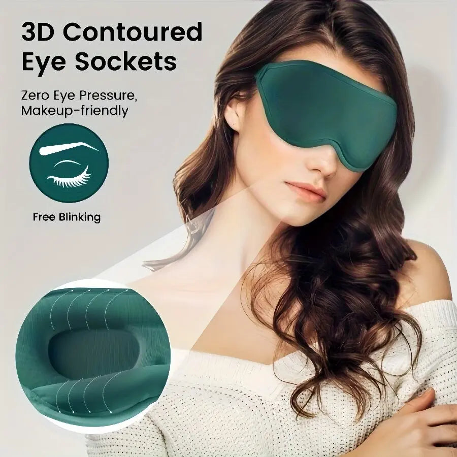 3D Sleep Mask for Adults and Kids | Light Blocking Eye Cover