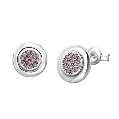 925 Sterling Silver Heart Shaped Zircon Earrings | Charming Girls Jewelry Gift