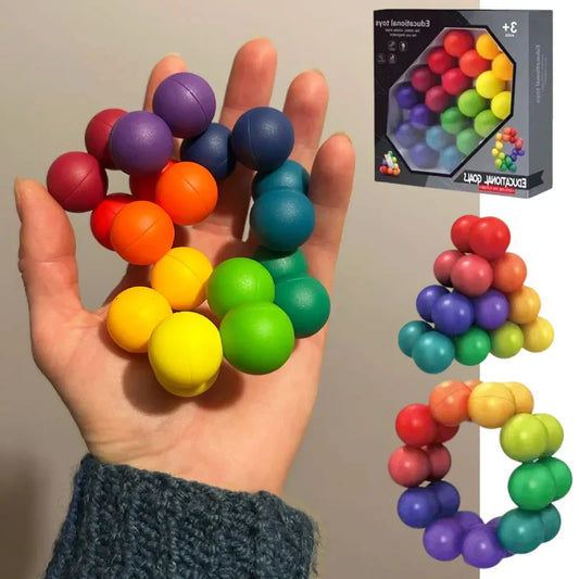 Balle anti-stress puzzle 3D | Sculpture de bureau anti-stress à torsion infinie