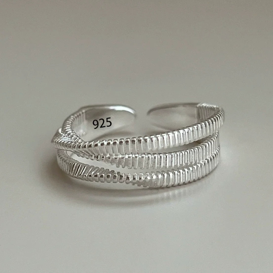 VENTFILLE 925 Sterling Silver Flower Lace Ring | Korean Fashion Adjustable CZ Ring