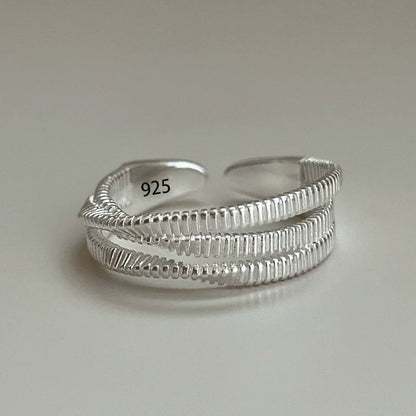 VENTFILLE 925 Sterling Silver Flower Lace Ring | Korean Fashion Adjustable CZ Ring