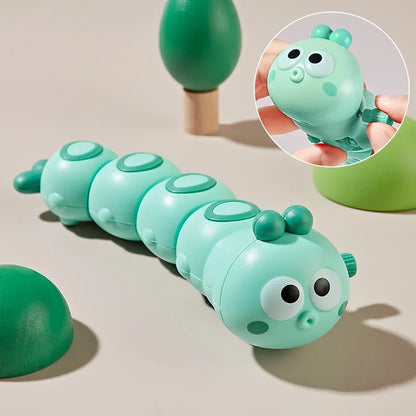 Cartoon Clockwork Caterpillar Crawling Toy | Parent-Child Interactive Wind Up Toy for Kids