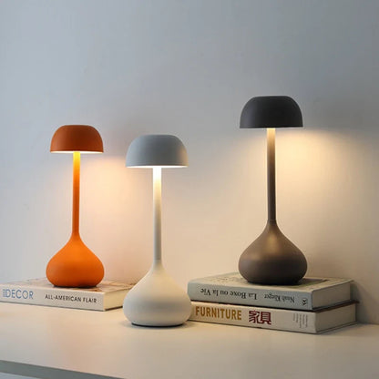 Touch Dimmable Mushroom Table Lamp | Portable Rechargeable Desk Night Light