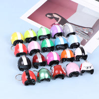 Mini Motorcycle Helmet Keychain | Cute Metal Key Ring for Women and Men