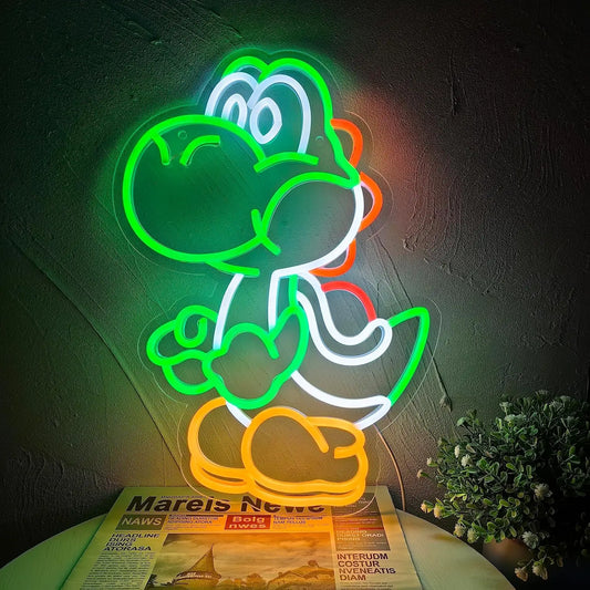 Enseigne néon dinosaures Verre à vin de bar, enseigne néon LED alimentée par USB pour salle de jeux, caverne d'homme, club, bar, magasin, mur, fête d'anniversaire