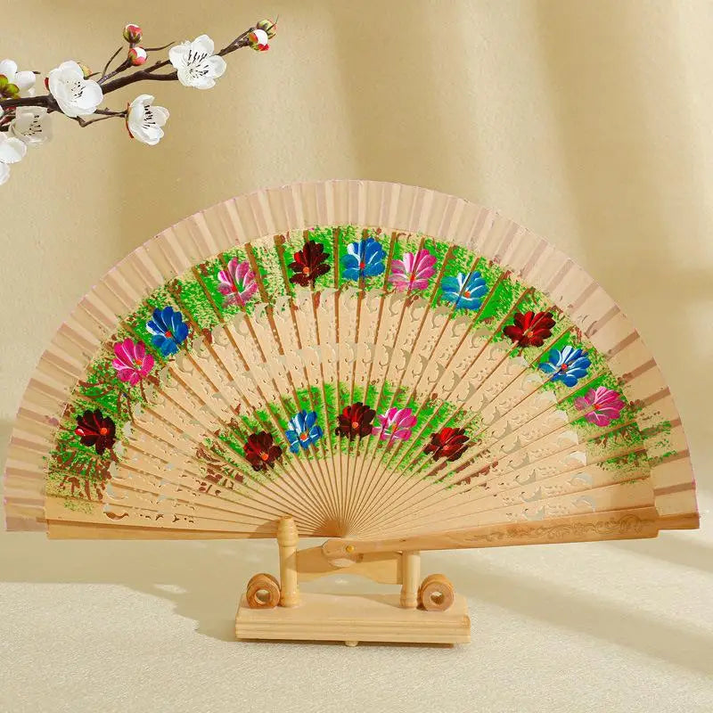 Folding Fan for Dancing and Decoration | Spanish Hand Crafted Wood Fan