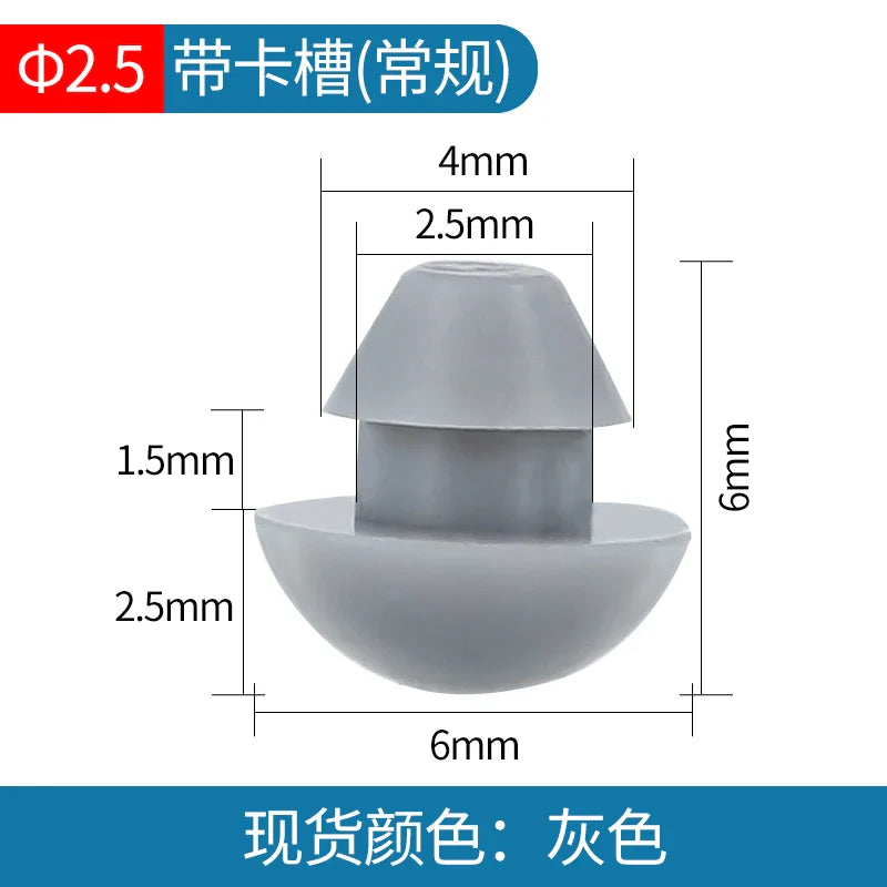 Bouchons en caoutchouc de silicone solide de 2 mm à 16 mm, couvercle de type T, joint à enclenchement, capuchons d'obturation, bouchon d'étanchéité