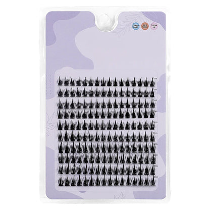 160 Pcs Wheat-Ear Shape Fake Eyelashes | Fine Stem DIY Eyelash Extension Clusters