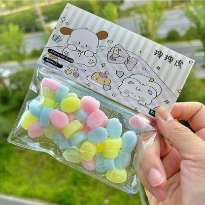 Mini Cat Paw Taiyaki Squishy Toy Set | Stress Relief Fidget Sensory Toys for Kids and Adults
