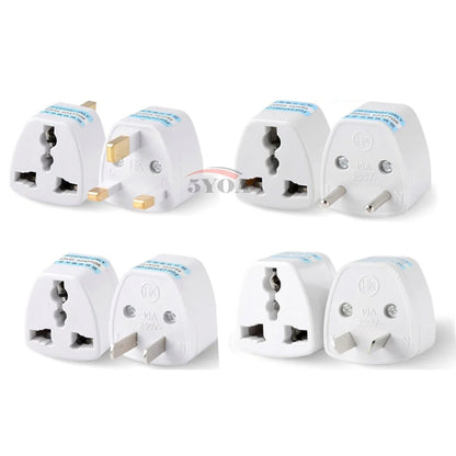 Universal Travel Plug Adapter EU US AU to UK 3 Pin AC Power Converter