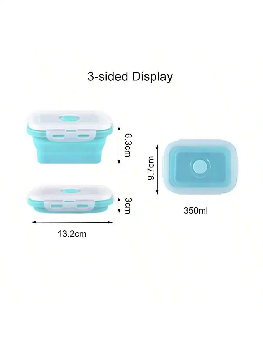 Foldable Silicone Lunch Box | Portable Thermal Food Container for Outdoor Picnic