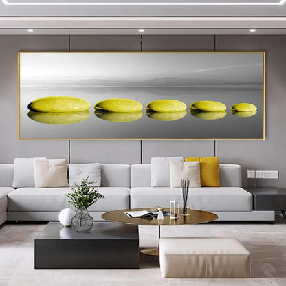 Art mural moderne et minimaliste, Paysage marin Goldenwood Bridge, Impression sur toile, Décoration de fond pour salon