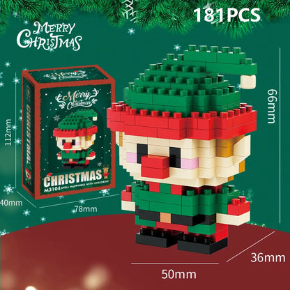 DIY Santa Reindeer Building Blocks | Christmas Domino Game Set