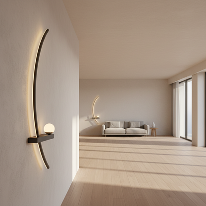 2pcs Modern Adjustable LED Wall Sconce 31.5" Arched Bedside Lamp 3000K Warm Glow
