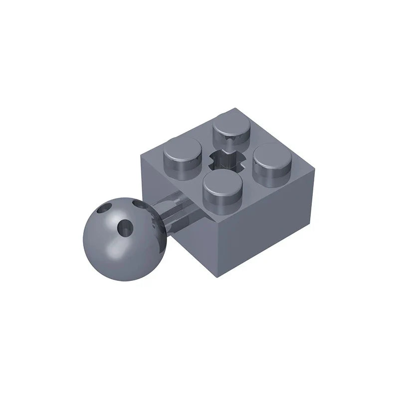 Gobricks GDS-976 Technical Brick Modified 2 x 2 with Ball Joint and Axle Hole | Compatible with Lego 57909