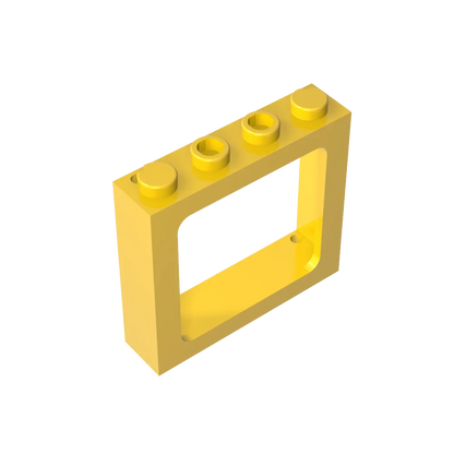 Gobricks Window 1 x 4 x 3 Train with Shutter Holes and Solid Studs on Ends | Compatible Building Block