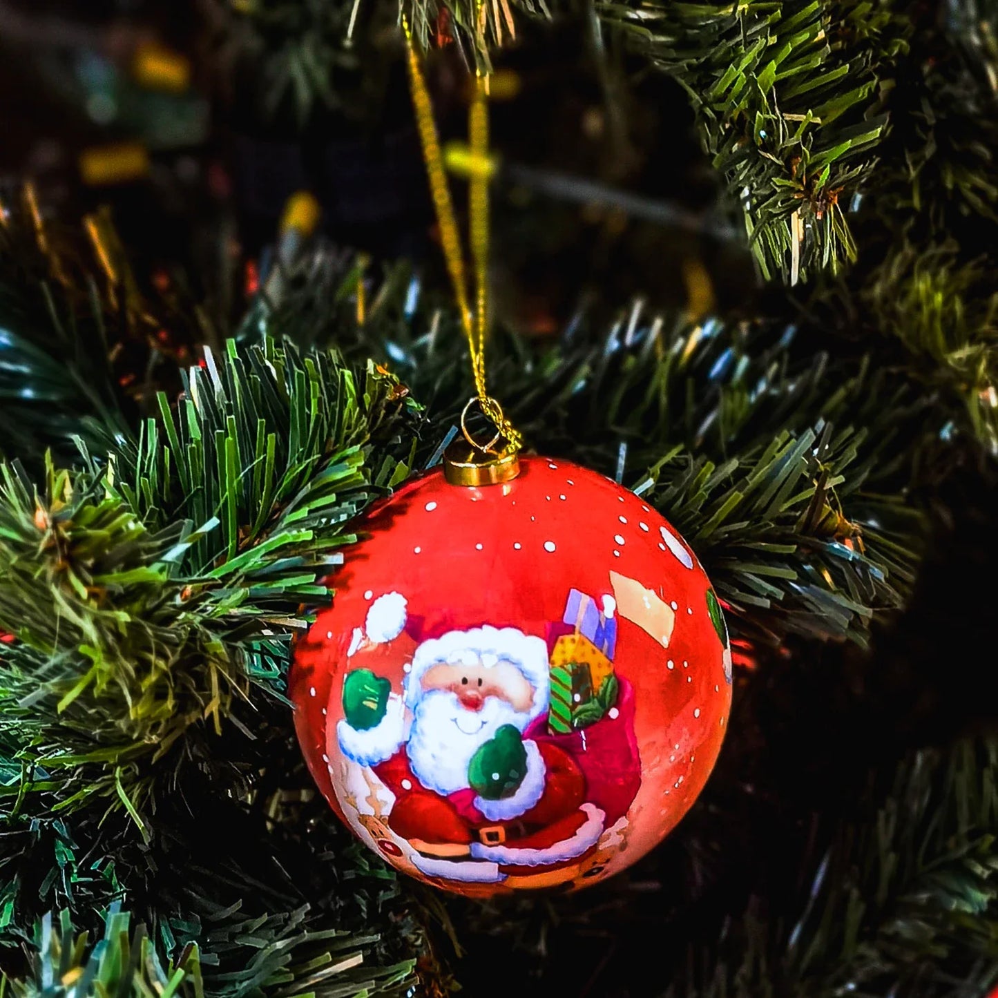 3 boules de Noël 8cm Cadeaux Originaux Décoration de Noël 2024 Décorations de Sapin de Noël Cadeau Pendentifs Boules
