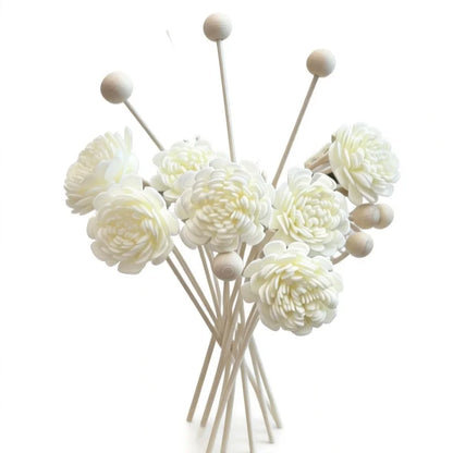 10PCS Artificial Flower Rattled Reed Fragrance Diffuser Sticks | Home Aroma Refills