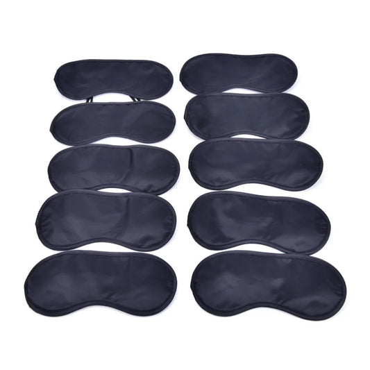10-Pack Satin Sleep Eye Mask | Light Blocking Travel Blindfold